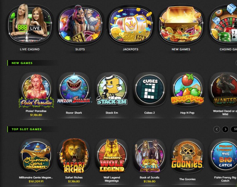 888 online casino games