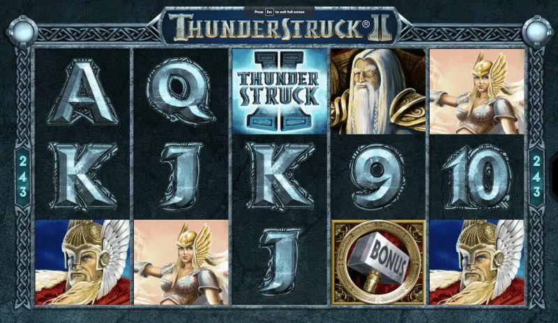 Thunderstruck II slot machine by Microgaming